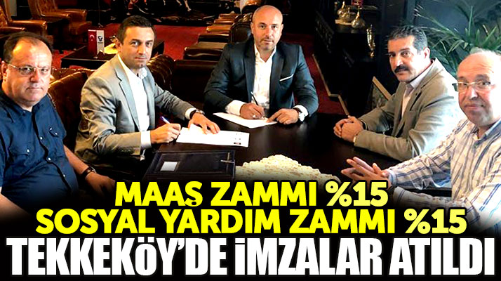 Samsun'da Tekkeköy Belediyesi Hizmet-İş Sendikası ile toplu iş sözleşmesini imzaladı