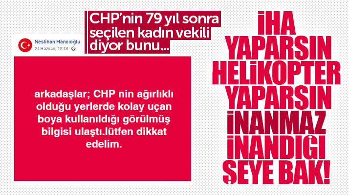Samsun'da CHP'li kadın milletvekilinin seçim günü uçan boya iddiası güldürdü