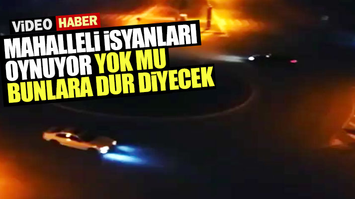 Samsun Atakum'da gecenin saat 1'inde drift atan araç sürücülerine tepki