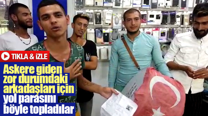 Samsun'da gençler askere gidecek olan arkadaşları için böyle yol parası topladı