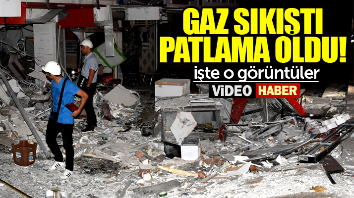 Samsun'da İlyasköy mahallesinde büyük patlamanın görüntüleri