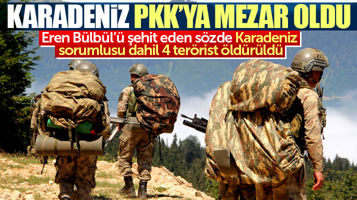 Karadeniz PKK'ya mezar oldu! 1.5 ay içinde 4 terörist öldürüldü