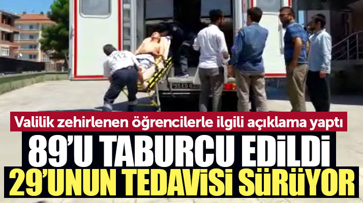 Samsun Valiliği, zehirlenen 118 öğrencinin son durumu ile ilgili açıklama yaptı