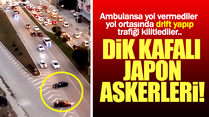 Samsun'da trafik magandaları ambulansa yol vermedi karayolunda drift yaptı