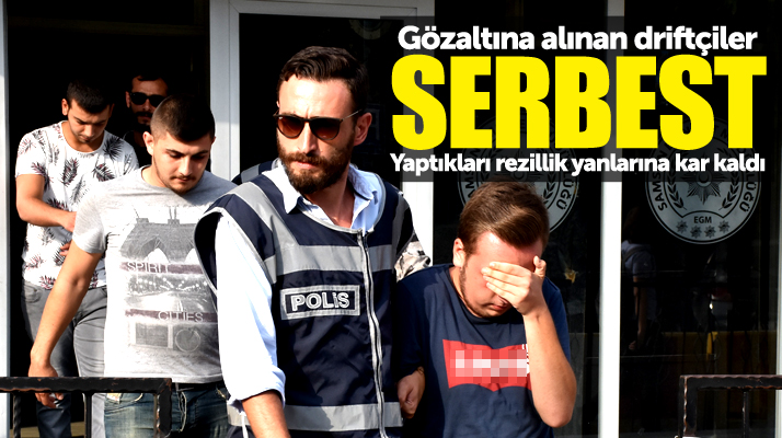 Samsun'da gözaltına alınan o driftçiler serbest bırakıldı