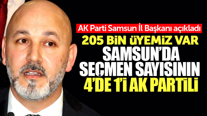 AK Parti Samsun İl Başkanı Karaduman: Samsun'da seçmen sayısının 4'de 1'i AK Partili