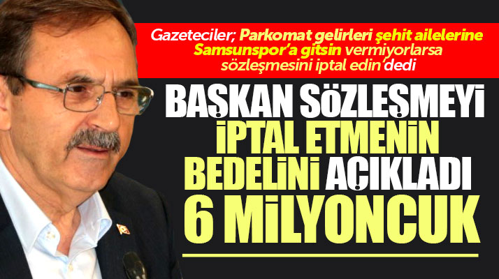 Zihni Şahin, Samsun'da PARKOMAT uygulamasını iptal etmenin bedelini açıkladı
