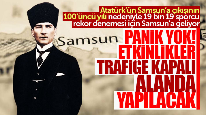 Samsun'a 19 bin 19 sporcu dünya rekoru için geliyor