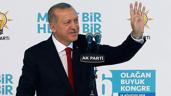 Recep Tayyip Erdoğan AK Parti Genel Başkanlığına yeniden seçildi