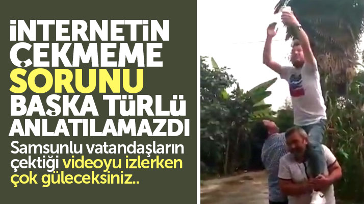 Samsun'da vatandaşlar internetin çekmemesi ile ilgili sorunlarını bu video ile anlattı