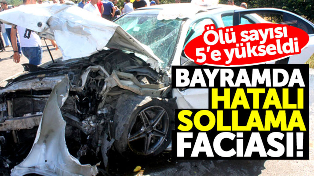 Samsun Çarşamba'da iki otomobil çarpıştı! 1'i bebek 5 kişi hayatını kaybetti