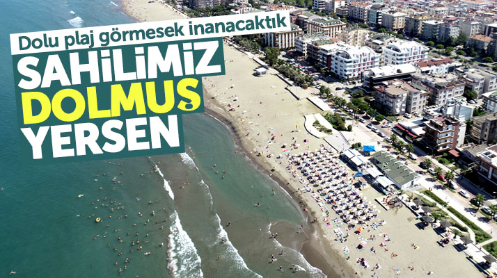 Samsun'un Atakum ilçesinde şezlonglar doldu sahil boş kaldı!