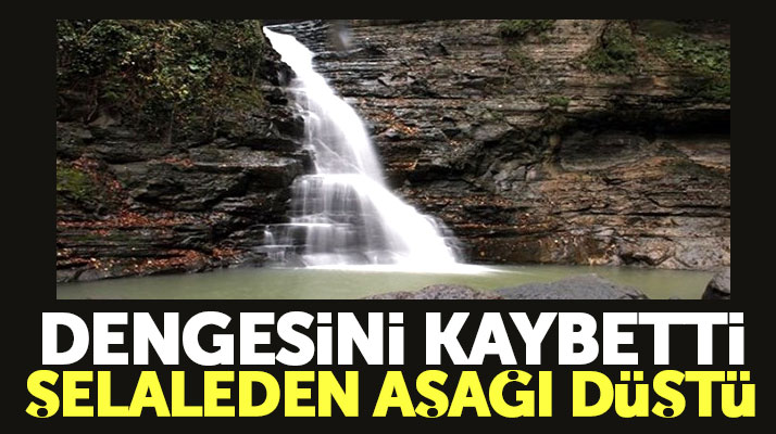 Samsun Terme'de bir kişi şelaleden aşağıya düştü
