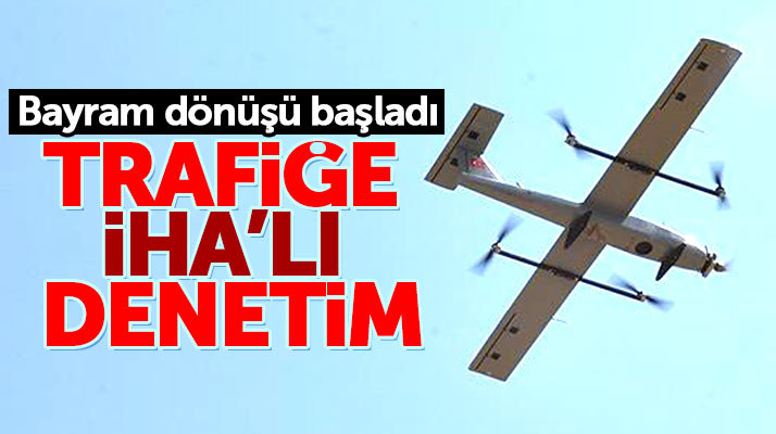 Samsun-Kırıkkale kara yolunda Emniyet trafiği İHA ile denetlendi