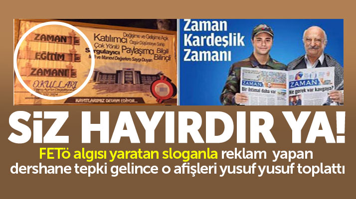 Samsun'da FETÖ sloganı ile reklam yapan dershaneye tepki yağdı