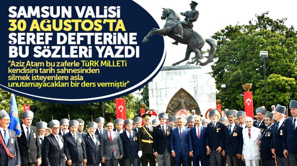 Samsun'da 30 Ağustos Zafer Bayramının 96'ıncı yılı coşku içinde kutlandı