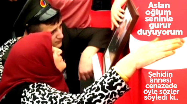 Samsun'da şehit Adem Güven'in cenazesinde annesi Saime Güven'in sözleri yürek dağladı