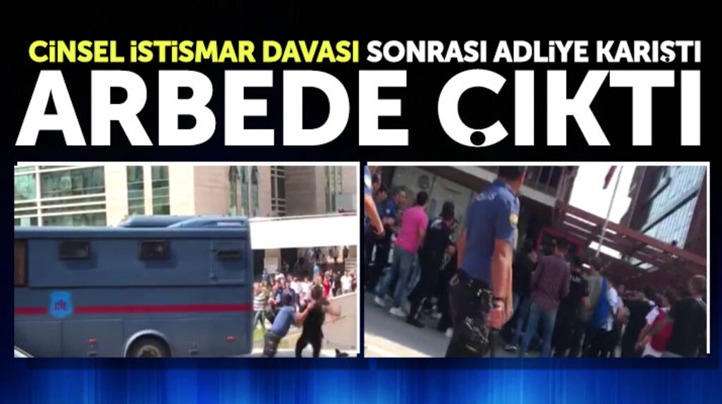 Samsun'da cinsel istismar davası sonrası adliye önünde arbede çıktı