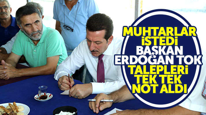 Erdoğan Tok mahalle mahalle gezip muhtar ve vatandaşları dinliyor