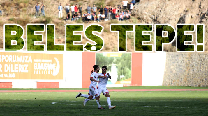 Gümüşhanespor taraftarları Samsunspor maçını tepeye çıkıp izledi