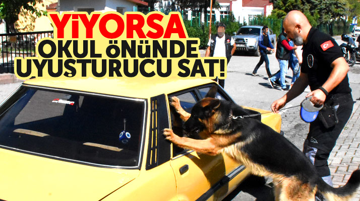 Samsun'da narkotik polisleri okul önlerinde denetimlere başladı