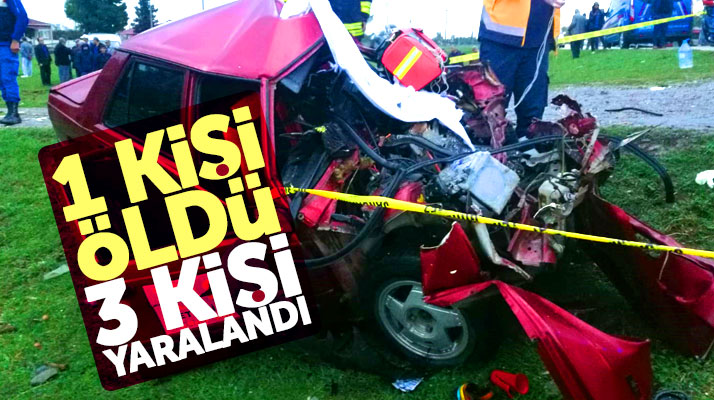 Samsun Çarşamba'da kamyonet ile otomobil çarpıştı 1 kişi öldü, 3 yaralı var