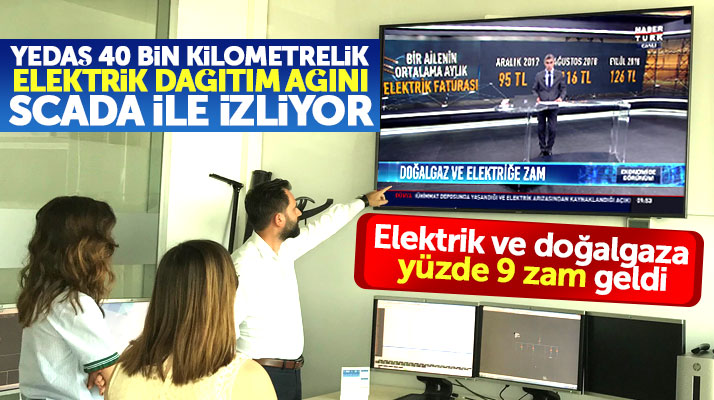 Elektriğe yüzde 9 zam geldi! YEDAŞ dağıtım ağını SCADA Sistemi ile izliyor