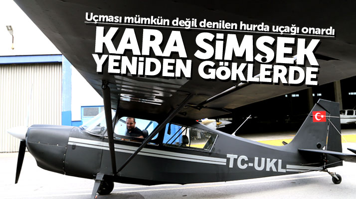 Samsun'da Ulukan Abacı tamir ettiği hurda uçağın yeniden uçmasını sağladı