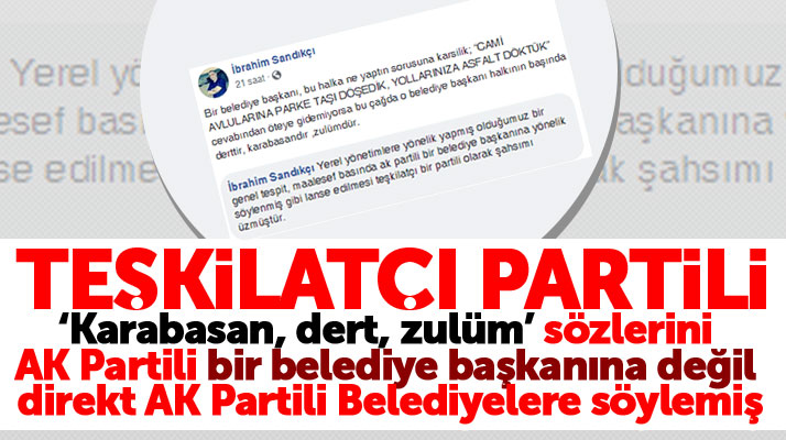 Samsun'da teşkilatçı AK Partiliden o mesaj için şaşırtan açıklama