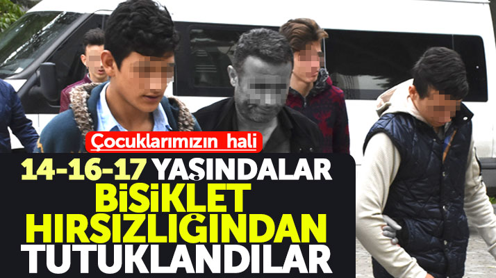 Samsun'un Atakum ilçesinde bisiklet çalan 4 çocuk tutuklandı