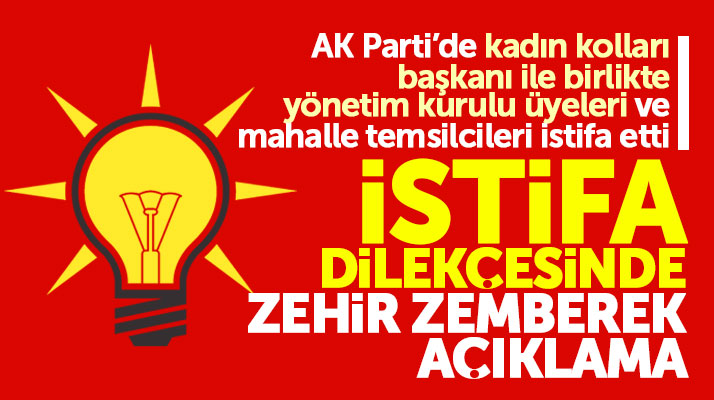 Samsun'da o ilçede AK Parti Kadın Kolları Başkanı yönetimi ile birlikte istifa etti