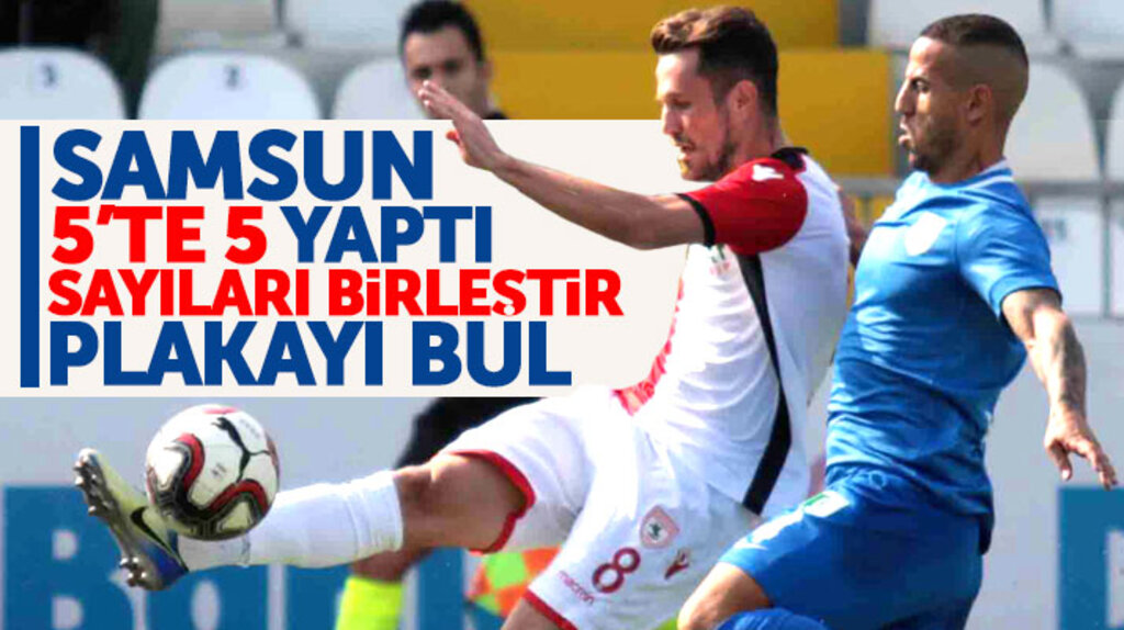 Samsunspor Bodrumspor'u 2-0 yenerek ligde 5'inci seri galibiyetini aldı