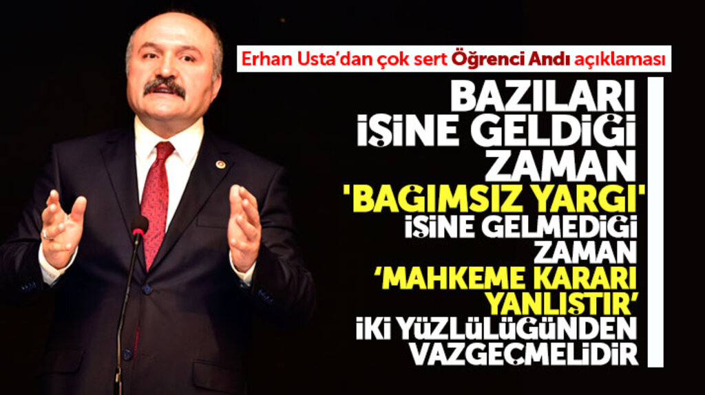 Erhan Usta çok sert öğrenci andı açıklaması yaptı! Danıştay 8'inci Dairesini kutladı