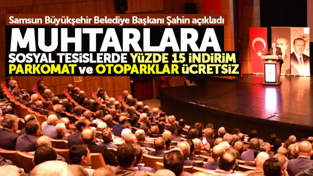 Samsun'da muhtarlara ücretsiz parkomat ve otopark müjdesi