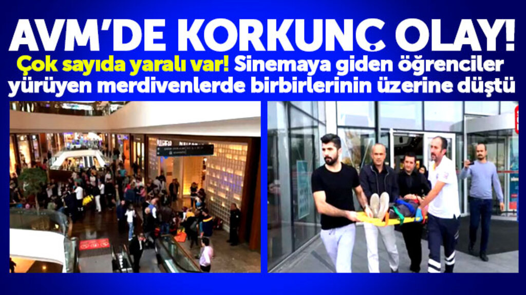 Samsun bir AVM'de 12 öğrenci yürüyen merdivenlerde birbirlerinin üzerine düştü
