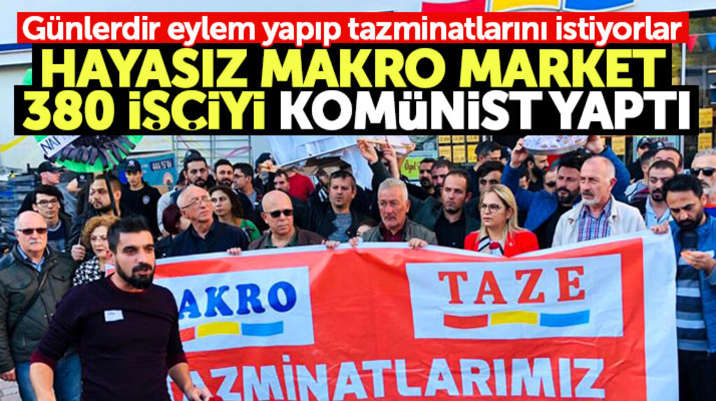 Samsun'da Makro Market mağduru işçiler Cumhuriyet Meydanında eylem yaptı