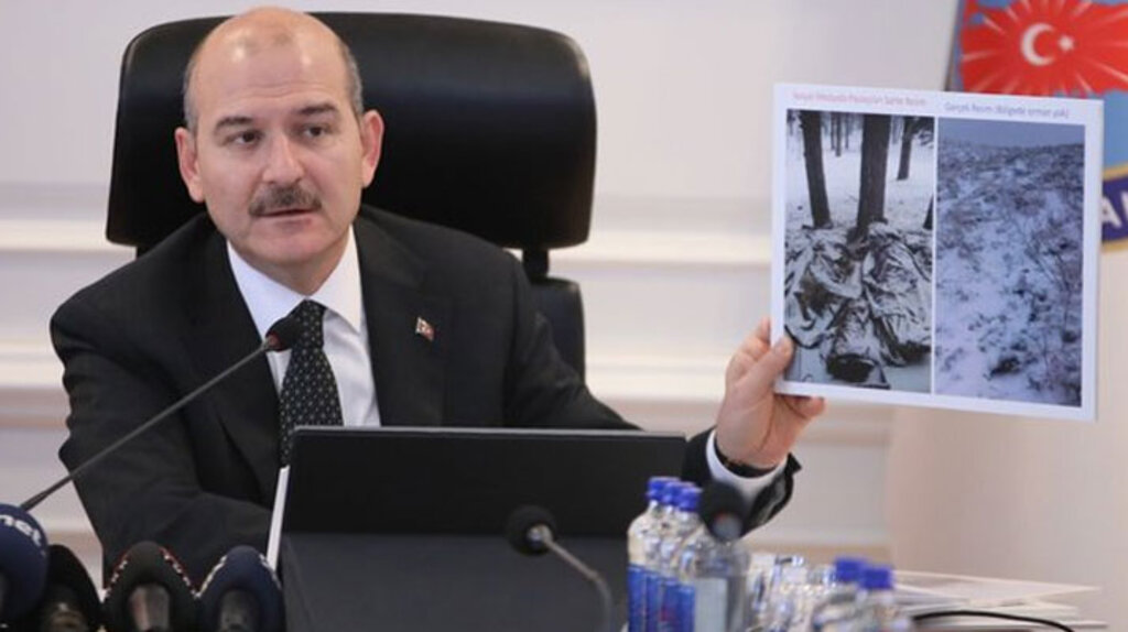 Soylu donarak şehit olan asker fotoğrafını paylaşanların PKK'lı olduğunu söyledi