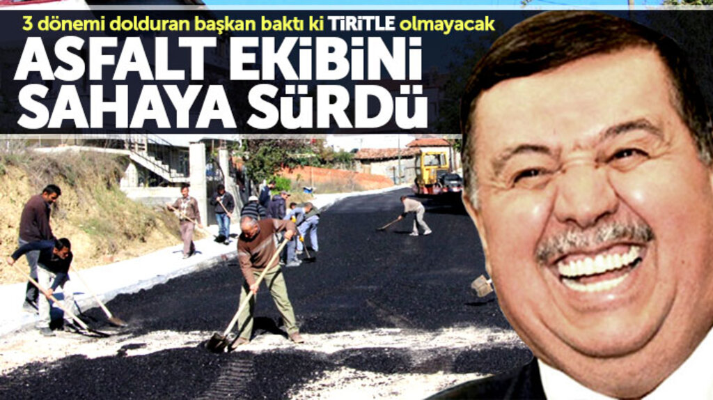 Samsun'da 3 dönemi dolduran Havza Belediye Başkanı İkiz, asfalt ekibini sahaya sürdü