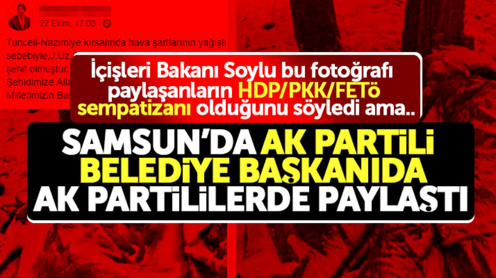 Samsun'da AK Partili belediye başkanı da o fotoğrafı sosyal medyada paylaştı