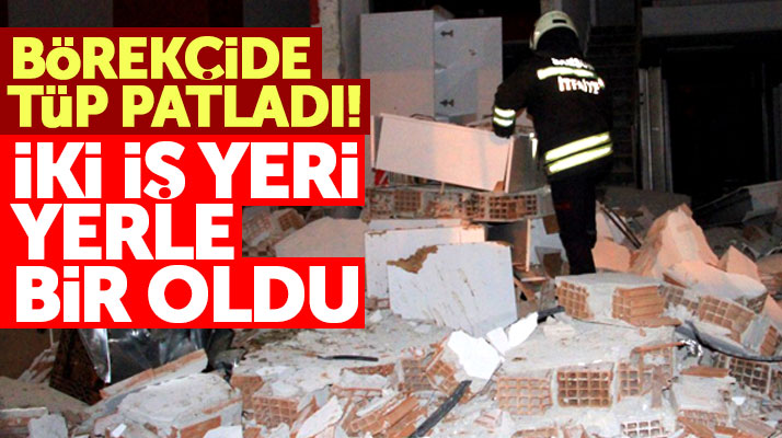 Samsun Bafra'da börekçide tüp bomba gibi patladı iki iş yeri yerle bir oldu
