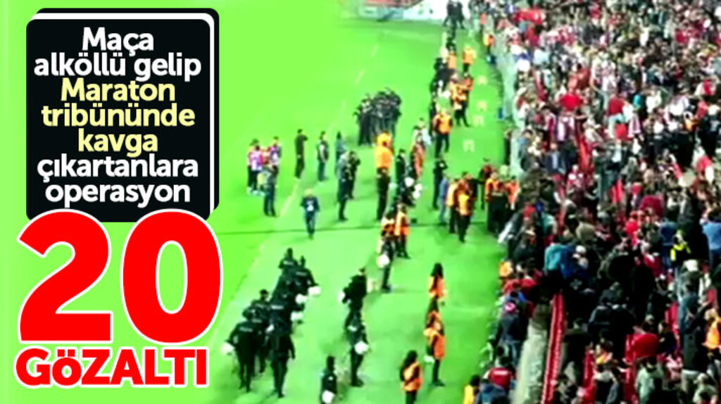 Yılport Samsunspor Kastamonuspor 1966 maçında kavga eden 20 taraftar gözaltına alındı