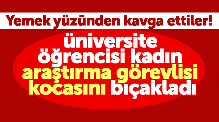 Samsun'da üniversite öğrencisi kadın araştırma görevlisi olan kocasını bıçakladı