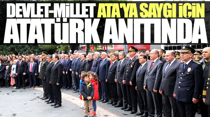 Samsun'da Atatürk Anıtında 10 Kasım töreni yapıldı