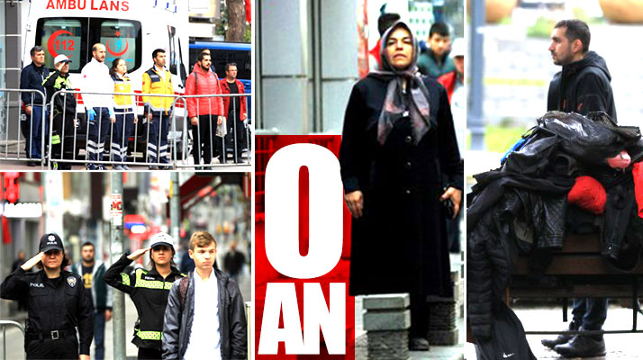Samsun'da saat 09:05 geçe sirenler çaldı hayat durdu