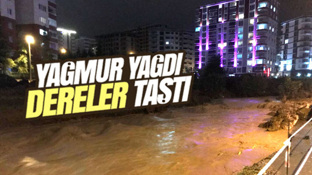 Samsun'un Atakum ilçesinde yağmur nedeni ile dereler taşınca panik yaşandı
