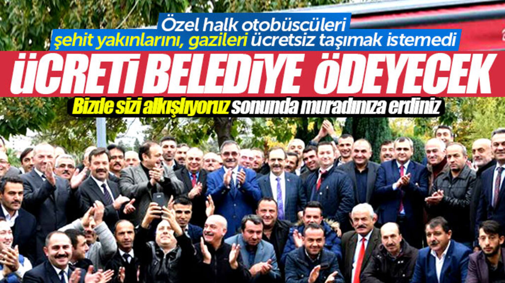 Samsun'da özel halk otobüslerine binen şehit yakınları ve gazilerin ücretini belediye karşılayacak