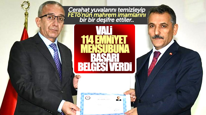 Samsun Valisi Osman Kaymak 114 emniyet mensubuna başarı belgesi verdi