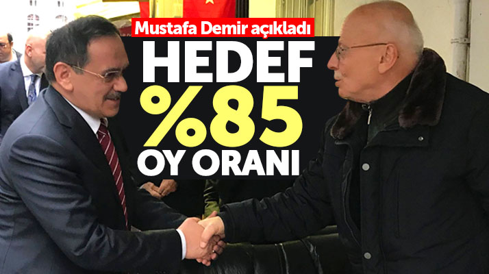 Mustafa Demir yerel seçimde Samsun'dan yüzde 85 oy oranı beklediğini açıkladı