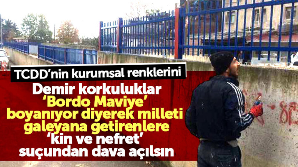 Samsun'da TCDD'nin kurumsal renklerini bordo mavi diyerek kışkırtma yapanlara tepki yağdı