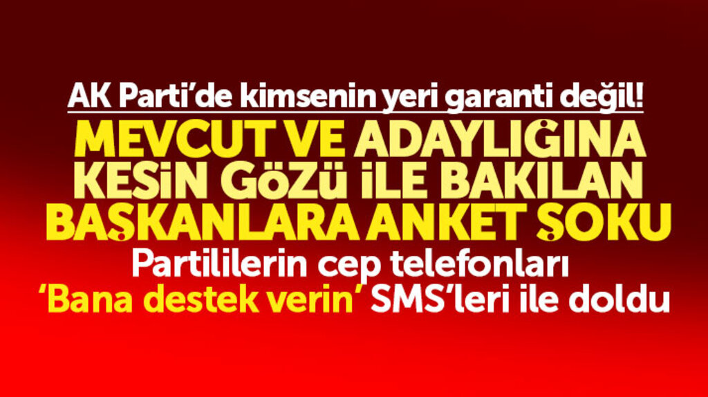 Samsun'da yerini garanti gören AK Partili mevcut belediye başkanları anket şoku yaşadı